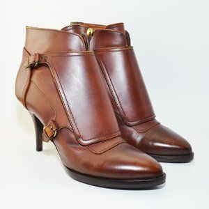 Givenchy Brown Monk Strap Ankle Boots 38.5/8.5